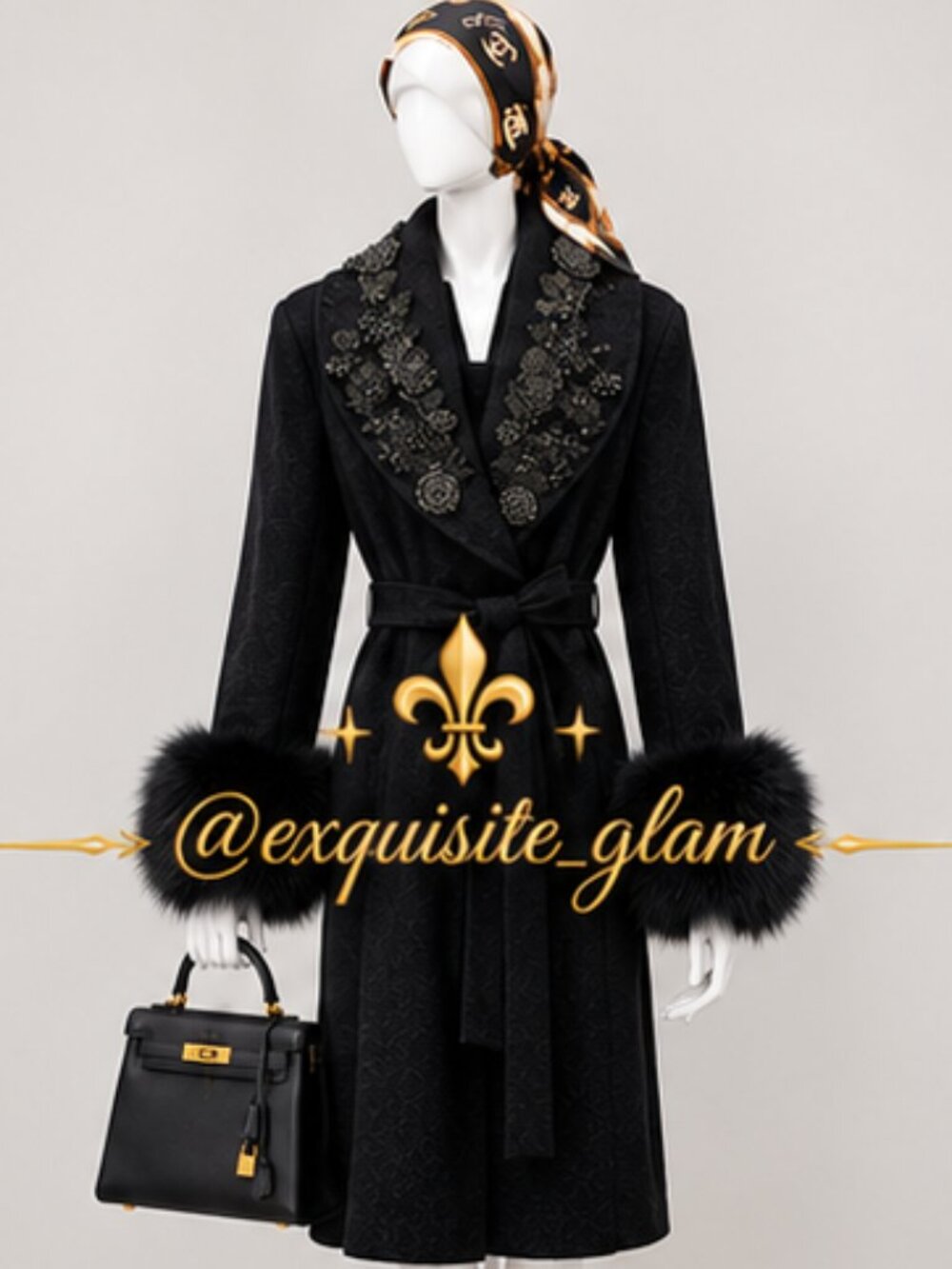 💎Luxury Jacket Coat Genuine Real Fur Runway Stylish Glamour Stroller Vest Cape